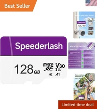 High-Speed 128GB UHS-I Micro SD Card with Adapter - Perfect for Gaming & Cameras