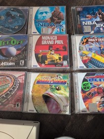 Sega Dreamcast Console System  White (HKT-3020) w/ 2 CONTROLLER & 9 GAMES BUNDLE