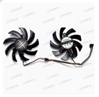 Graphics Card Cooling Fan For XFX RX460 470 470D Black Wolf RX474 480 ###