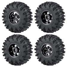 Flyxm 4pcs 1.3inch Wheel Rims Tires 70 X 27 Mm For 118 124 Rc Crawler Cars