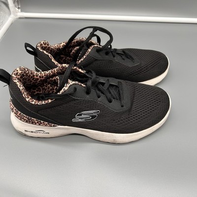 Skechers Women Skech-air Dynamight Black Sneaker SN149752 SIZE 8.5 Animal Print