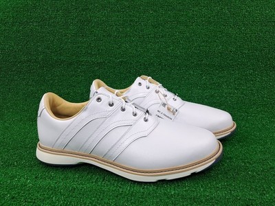 Adidas MC Z-Traxion Spikeless Classic Golf Shoes White Leather Men's Size 11 NEW