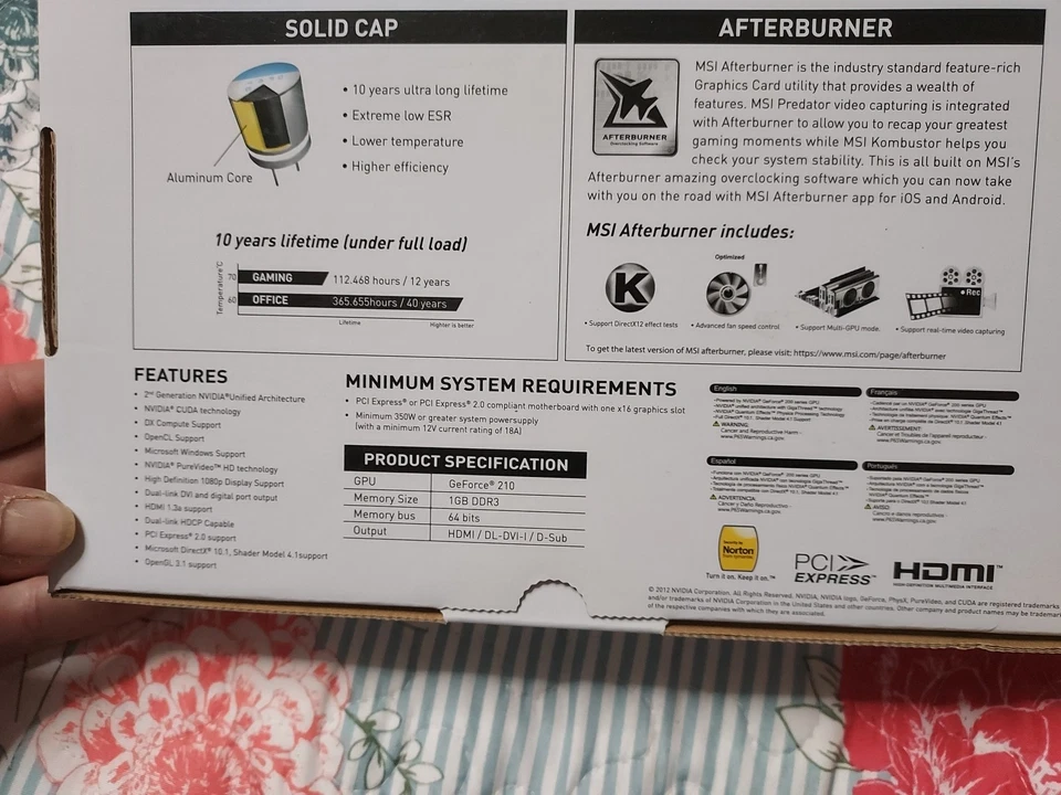 Nvidia Geforce 210 pci-2 Graphic Card - Image 3 of 4