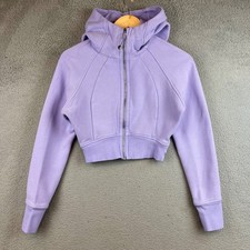 Lululemon Scuba Oversized Full Zip Cropped Hoodie Lavender Purple Womens4