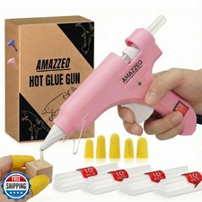Amazzeo Mini Hot Glue Gun and Sticks Set 40pcs with 5 Fingers Saf 0.50 per gallon