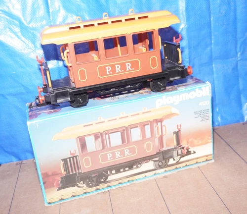 Playmobil 4120 Personenwagen Eisenbahn Western Personenzugwagen P.R.R. mit OVP - Bild 1 von 6
