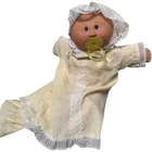 1984 CPK Preemie Cabbage Patch Kid Doll Bald Blue Eyes 14” Yellow Dress Pacifier