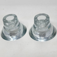 Set 2 portacandele votivi conici reversibili vetro trasparente Ikea Hagberg