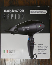 BaBylissPRO Hair Dryer, Nano Titanium Rapido 2000-Watt Blow Dryer NEW