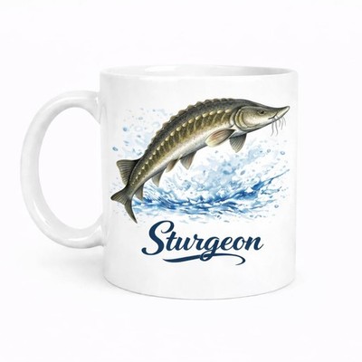 Stör Angeln Becher Brew Crew Geschenke weiß Keramik 11 Oz spülmaschinenfest