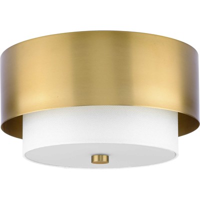 Progress Lighting P350249 Silva 2 Light 14''W Flush Mount Drum - Bronze