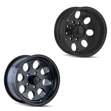 17x9 Ion 167 Matte Black 19-up Dodge Dually Super Single Wheels 8 Lug Set Of 4