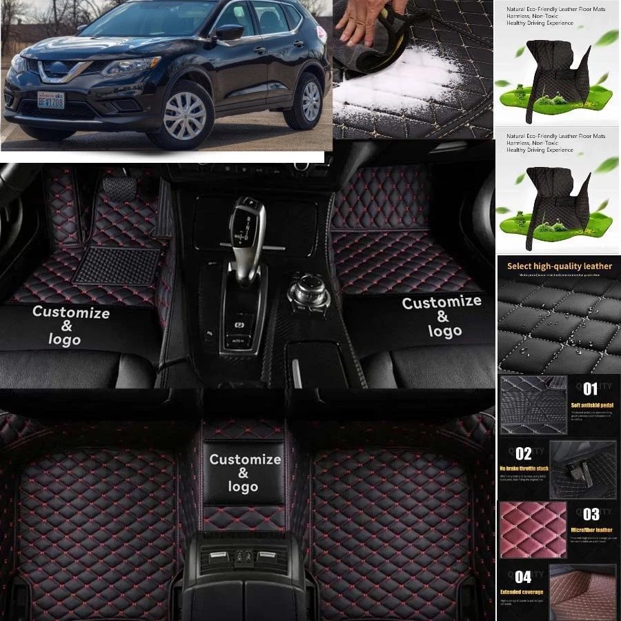 For Nissan Rogue Car Floor Mats Luxury Custom Waterproof Carpets Cargo Liners - Изображение 4 из 4