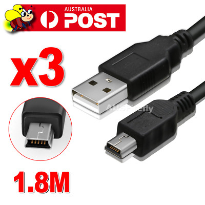 3x USB Charger Charging Cable for Playstation PS3