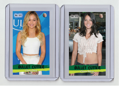 Olivia Munn rare MH Bullet Cutter #'d x/3 Tobacco card no. 612