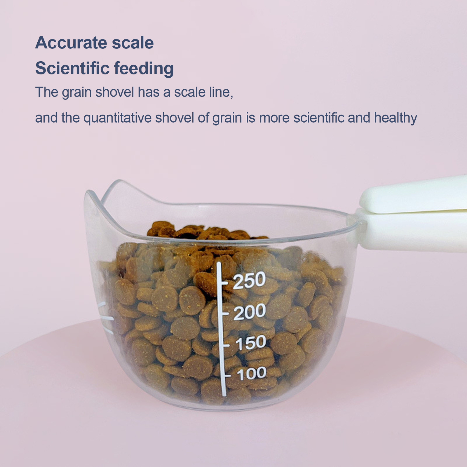 Cat Food Scoop Clip Design Storage Pet Cat Dog Food Measuring Cup