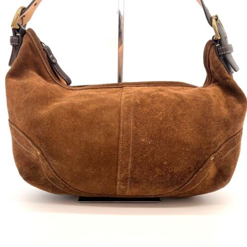 Borsa a mano Coach 9504 Hobo vintage a tracolla marrone scamosciato - Foto 2 di 10
