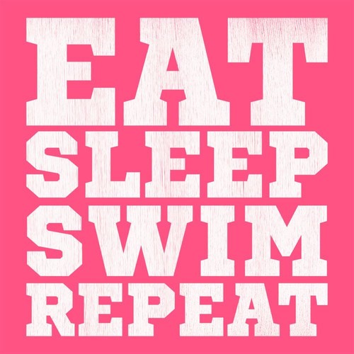 Eat Sleep Swim Repeat - Kids Hoodie / Sweater - Swimming Swimmer Water Pool Love - Picture 2 of 11