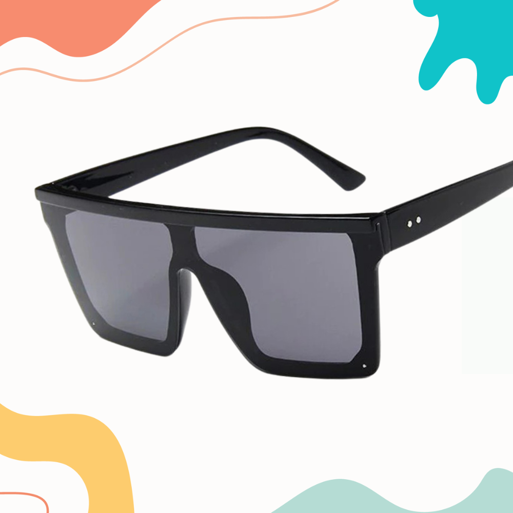 Men Women Sunglasses Fashion Oversize Flat Mirror Lens 