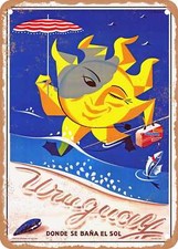 METAL SIGN - 1960 Uruguay, where the sun bathes Vintage Ad