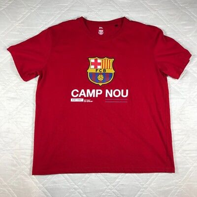 FCB CAMP NOU red football soccer T shirt 3XL