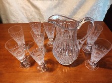 Set brocca e 10 bicchieri di cristallo