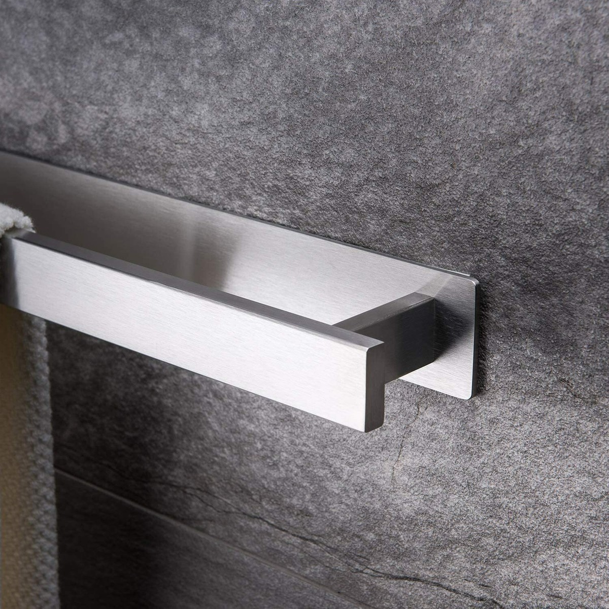 Porta Asciugamani Autoadesivo 55cm - Acciaio Inox 304, Senza Forare, Per Bagno O Cucina, Adesivo 3M Forte - Foto 6