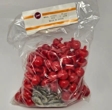 Bulk VTG Zim's Red Ball Type Plastic Clown Animal Nose 25mm Round Craft Toy