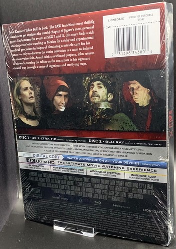 SAW X - WALMART US EXCLUSIVE 4K UHD BLURAY STEELBOOK ** NEW & SEALED! ** - Picture 3 of 22