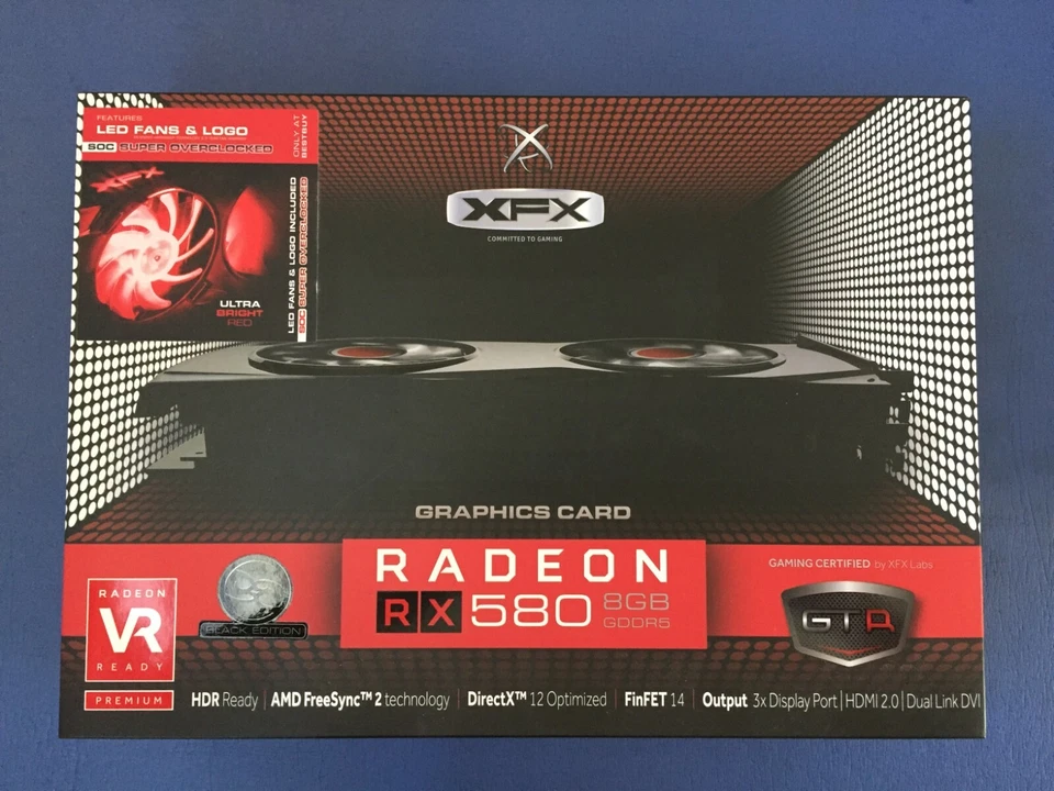 New XFX RX 580 GTR Black Edition 8GB Crimson OC+ 1425M D5 LED (RX-580P8DBRR) - Image 3 of 3