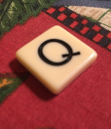 Q Letter Tile, Game Piece - spelling game part, Arts/Crafts pieces, 3/4” square - Picture 6 of 7
