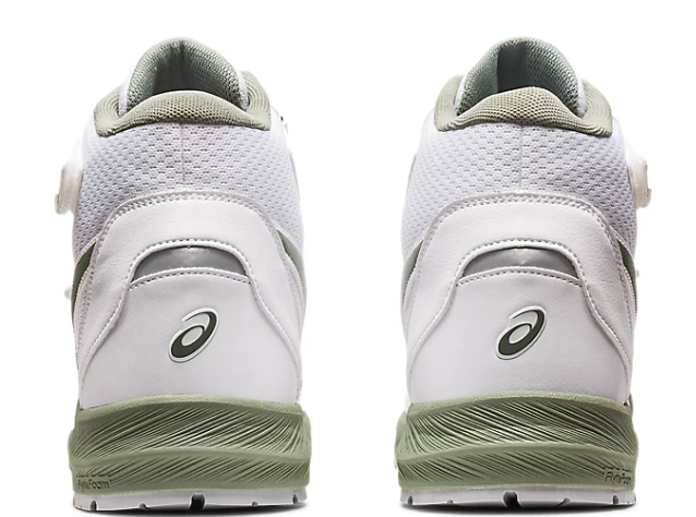 ASICS WIN JOB CP216 WIDE 1273A076 100 White Geeen With ASICS WIN JOB CP216 WIDE 1273A076 100 White Geeen With