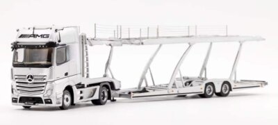MB Mercedes Benz Actros - Double Decker Trailer - silver AMG - GCD