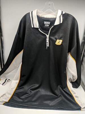 Boss IG Design 1/4 Zip Colorblock Pullover Jersey Top XL 1990s