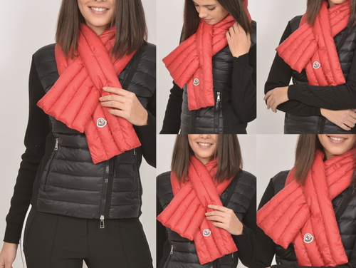 MONCLER Down Scarf Sciarpa Down Buffer Scarf Scarf Mufflers Stole Quilted New - Picture 1 of 16