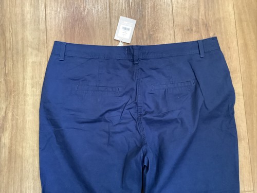 "AUTHENTIC/ BHS" 100% COTTON NAVY MULTI POCKET LIGHTWEIGHT TROUSERS, sz 18, BNWT - Picture 8 of 10