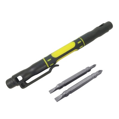 Pen Shape Pocket Mini Screwdriver with 4 Double End Bits Repair Tools Kit