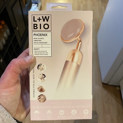 Luxe + Willow Bio Phoenix Rose Quartz Vibrating Facial Massager