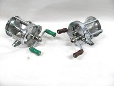 2 vintage Pflueger Akron reels No. 1893L  No 1893 Bait Casting Fishing Reel #161