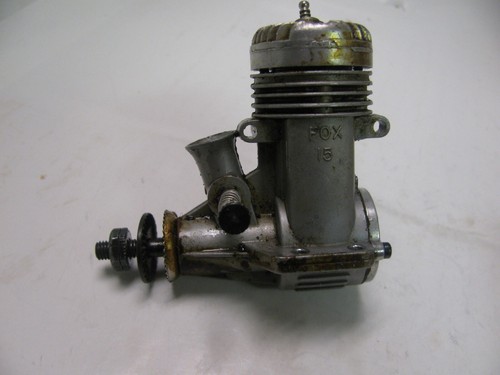 Fox 15 control line motor used in box with papers excellent condition
