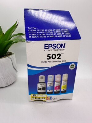 Epson 502 Black Multipack Ink Bottles - Cyan Magenta Yellow (T502120-BCS)