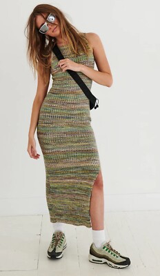 GHANDA Imogen Maxi Dress Knitted Maxi dress Size XS, Side Slit | eBay