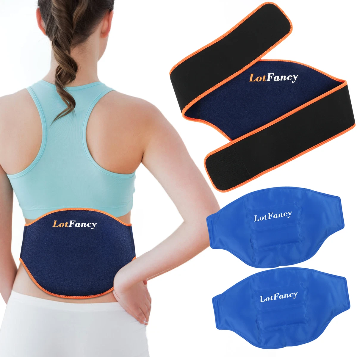 Back Pain Relief Gel Pack Hot or Cold Ice Packs for Waist Injuries