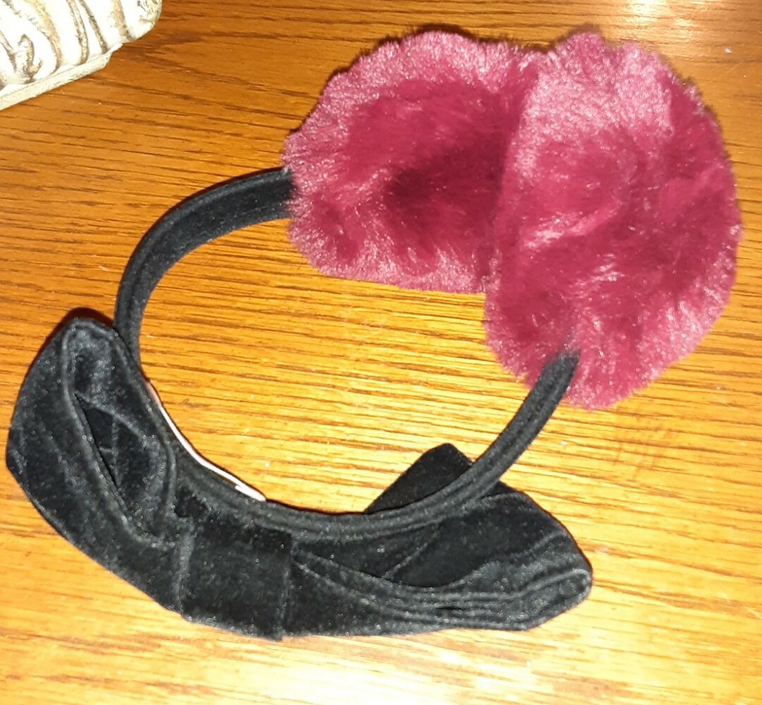 Kate Spade Maroon Faux Fur Earmuffs with Bow eBay