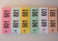 6.000 Doppelnummern, Nummernblock , Garderobenmarken, Lose, Garderobenzettel