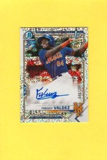 FREDDY VALDEZ 2021 BOWMAN CHROME SPARKLE REFRACTOR AUTO /299 Autograph