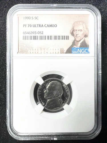 1990 S JEFFERSON NICKEL 5C PF70 ULTRA CAMEO UCAM PR70 DCAM NGC SKU 3295