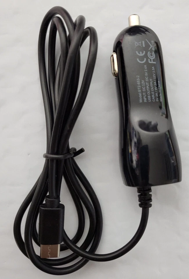 Cargador rápido de coche Bracketron USB-C 12W negro Foto 2 de 4