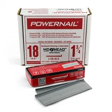 Powernail L175185 18-Gauge 1-3/4-Inch Length L-Cleat Flooring Nails (5000 ct)