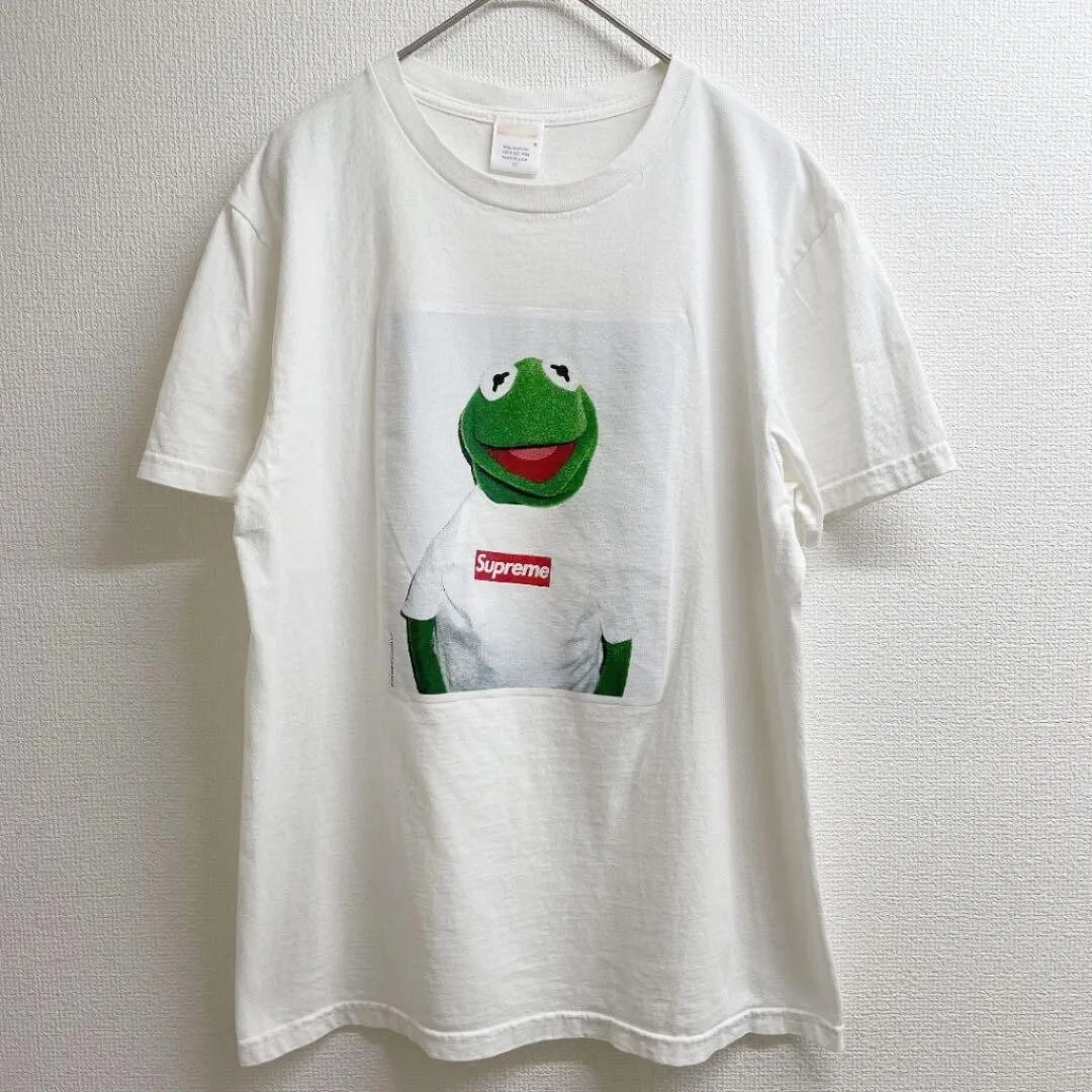 T shirt manches courtes imprimé Supreme KERMIT TEE taille M blanc du Japon